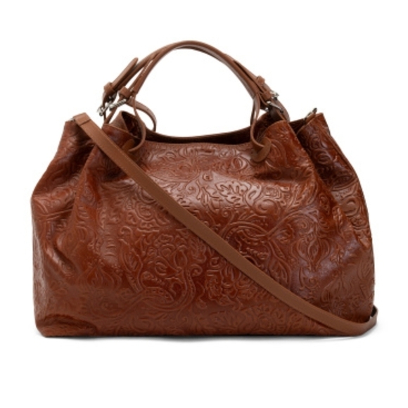 🤎🔹️ISADORA🔹️Made In Italy Leather Triple Compartment Tote With Shoulder Strap